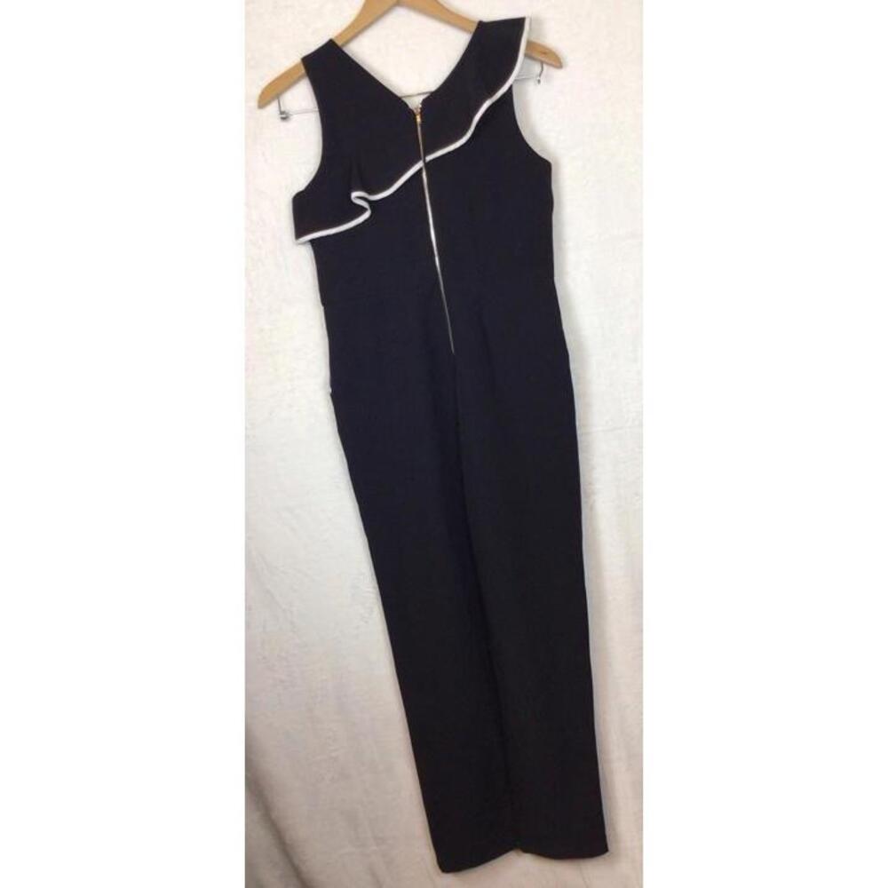 GB Girls Black Ruffle  Jumpsuit Size 14